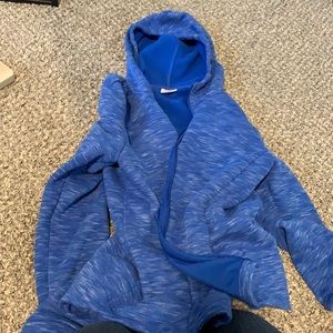 Blue jacket zip up